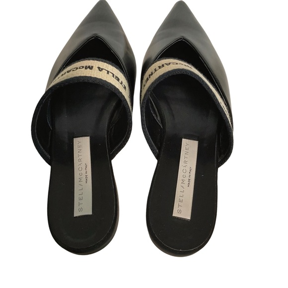 Stella McCartney Black Accent Mules Shoes Size 7 - Picture 6 of 8